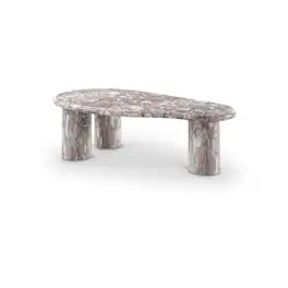 Meridian Furniture - Sassari Marble Finish Concrete Coffee Table - Brown