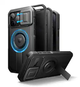 Dexnor - Case for iPhone 15 Pro Max Case with Privacy Screen Protector Compatible with MagSafe Rugged Bumper Protective Case - Privacy Black