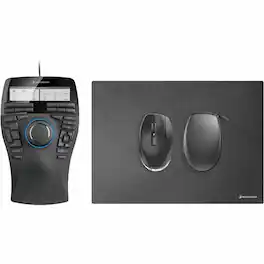 3Dconnexion - SpaceMouse Enterprise Kit 2 - Wireless Bluetooth/RF Mouse - 7 Button - Scroll Wheel - Compatible with PC, Mac - Wireless - Black