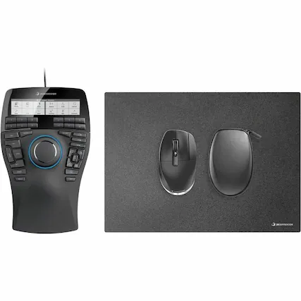 Front. 3Dconnexion - SpaceMouse Enterprise Kit 2 - Wireless Bluetooth/RF Mouse - 7 Button - Scroll Wheel - Compatible with PC, Mac - Black.