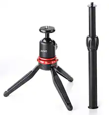 Front. MOVO - Movo MV-T1 Universal Mini Camera Tripod with Extendable Pole.