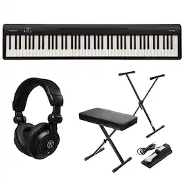 Roland - FP-10 88-Key Digital Piano, Bundle with Keyboard Stand, Keyboard & Piano Bench, Sustain Pedal , Closed-Back