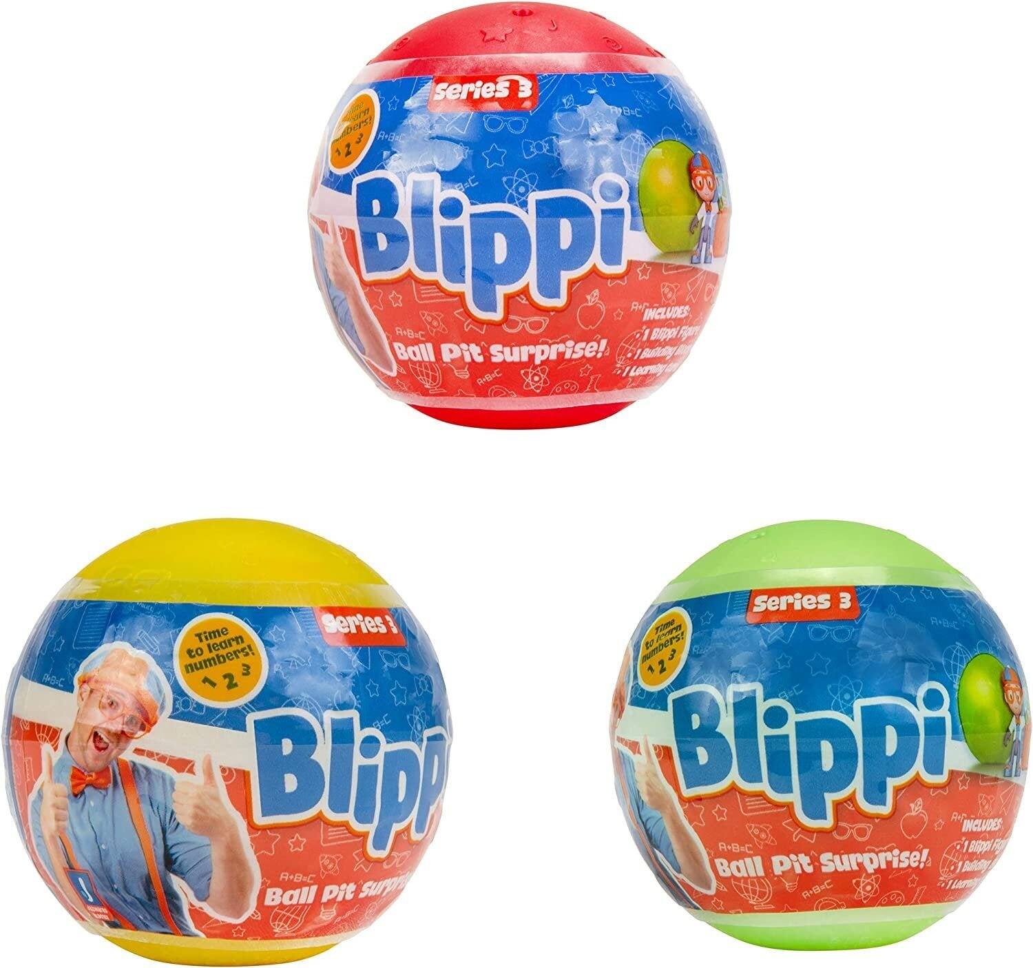 Series 3  
Blippi  
Ball Pit Surprise!  
INCLUDES:  
1 Blippi Ball Pit Surprise!  
1 Building A+B=C  

Series 3  
Time to learn numbers! 1 2 3  
Blippi  
Ball Pit Surprise!  
INCLUDES:  
1 Blippi Ball Pit Surprise!  
1 Building A+B=C  

Series 3  
Time to learn numbers! 1 2 3  
Blippi  
Ball Pit Surprise!  
INCLUDES:  
1 Blippi Ball Pit Surprise!  
1 Building A+B=C