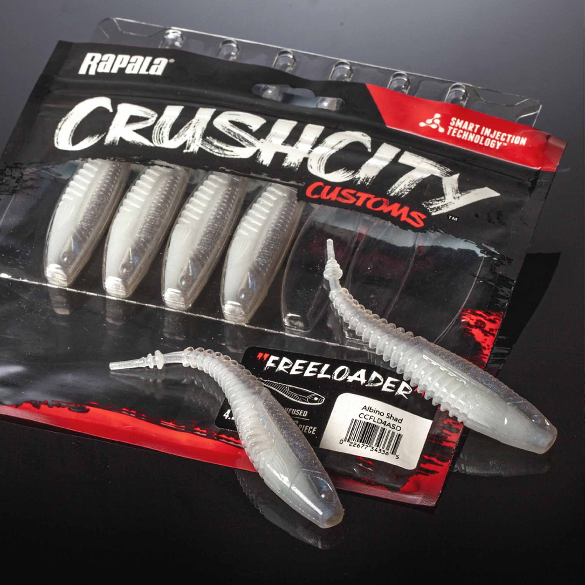 Rapala SMART TECHNOLOGY INJECTION CRUSHCITY CUSTOMS™ "FREELOADER 4. FUSED Albino CCFLD4ASD Shad PIECE 2 22677 34334 3