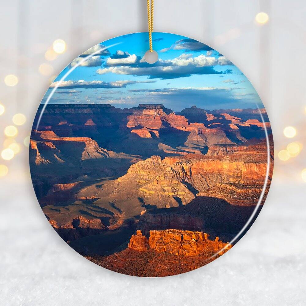 Back. OrnamentallyYou - Grand Canyon National Park Ornament Arizona Christmas Decoration Circle Version - Multi-colored.