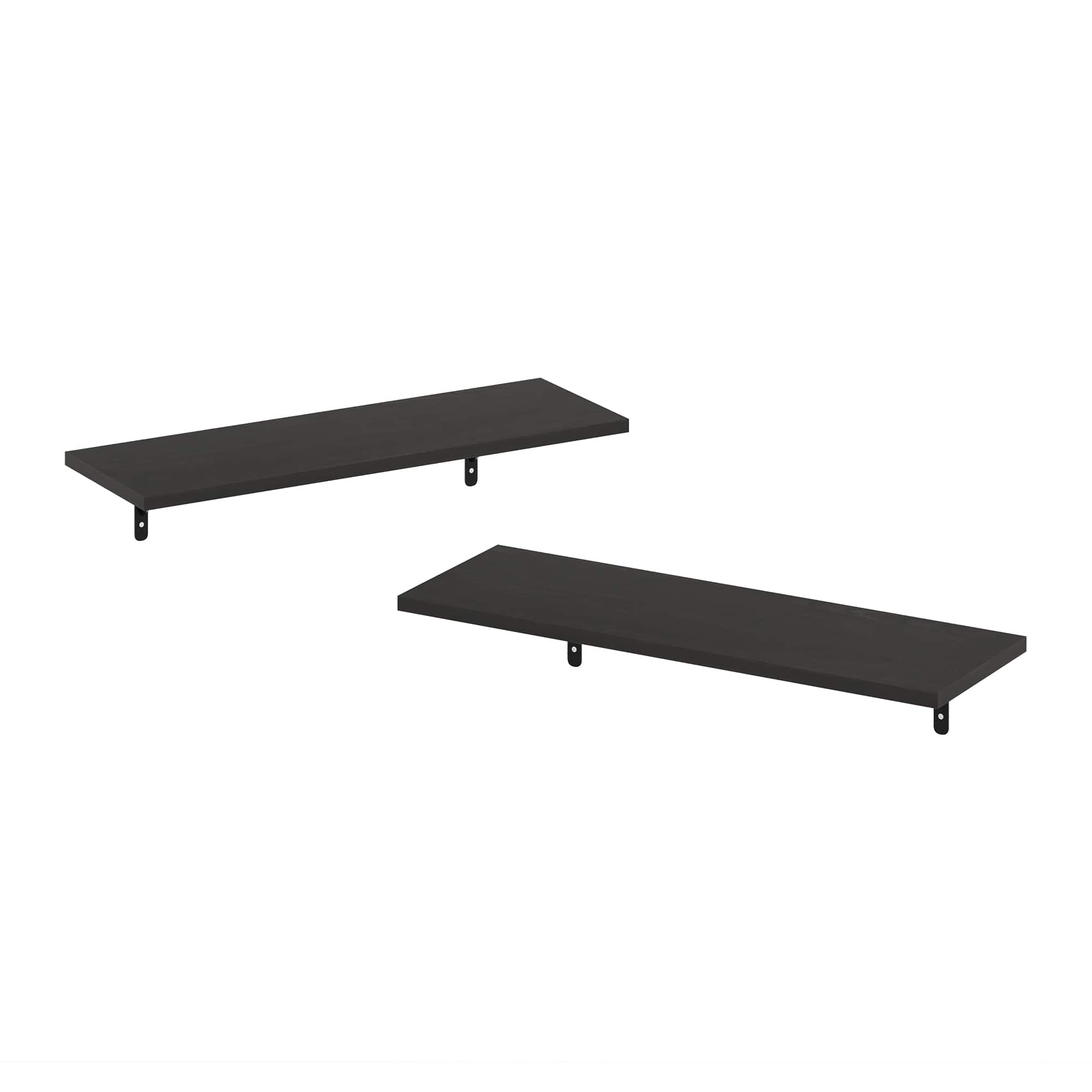 Furinno - Rossi 23-Inch Wall Mounted Floating Display Shelves, Set of 2 - Espresso