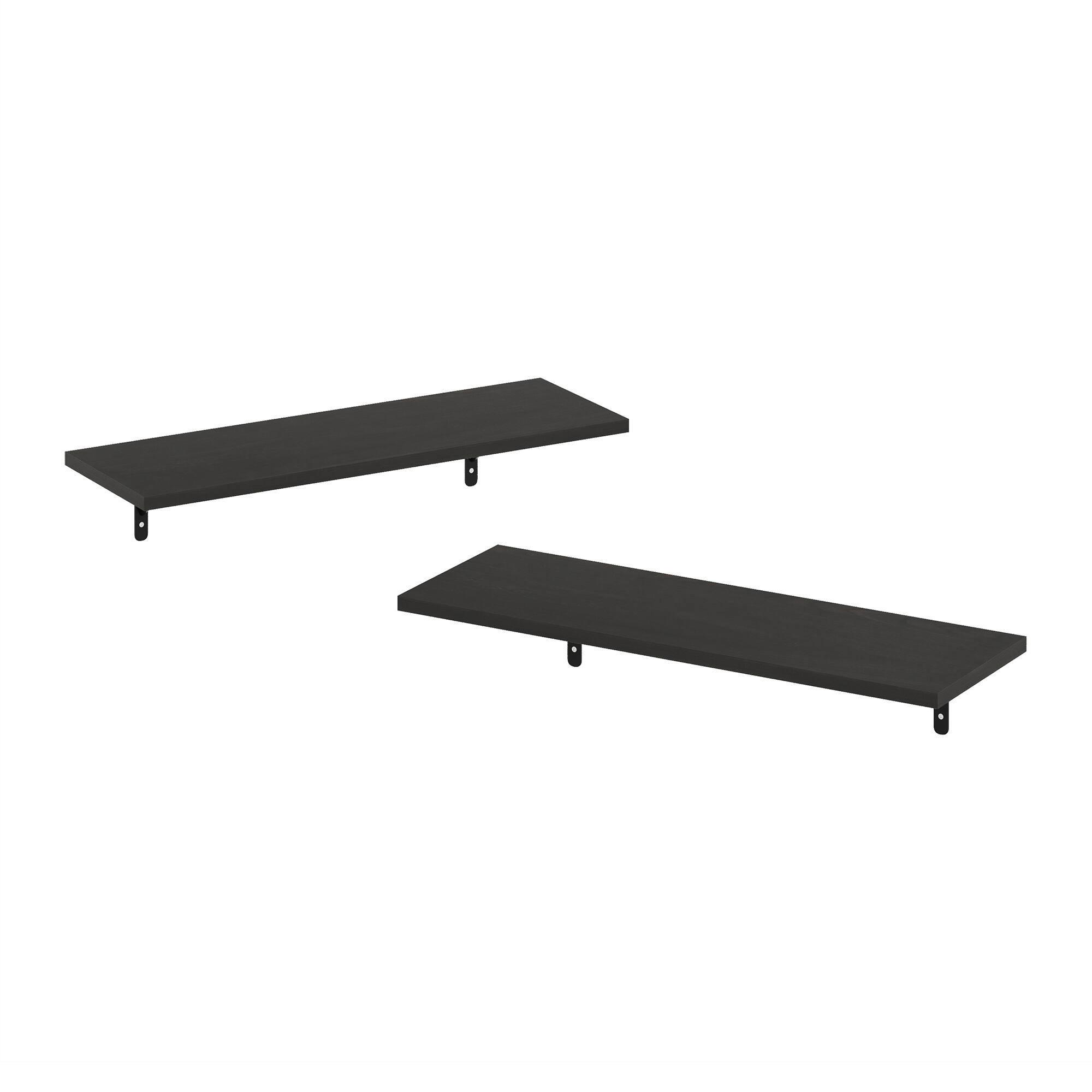 Front. Furinno - Rossi 23-Inch Wall Mounted Floating Display Shelves,  Set of 2 - Espresso.
