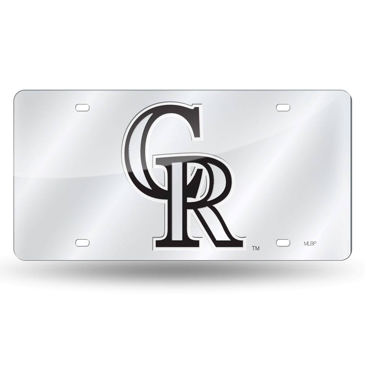 Front. Rico Industries - Colorado Rockies Acrylic License Plate Laser Tag - Multi.