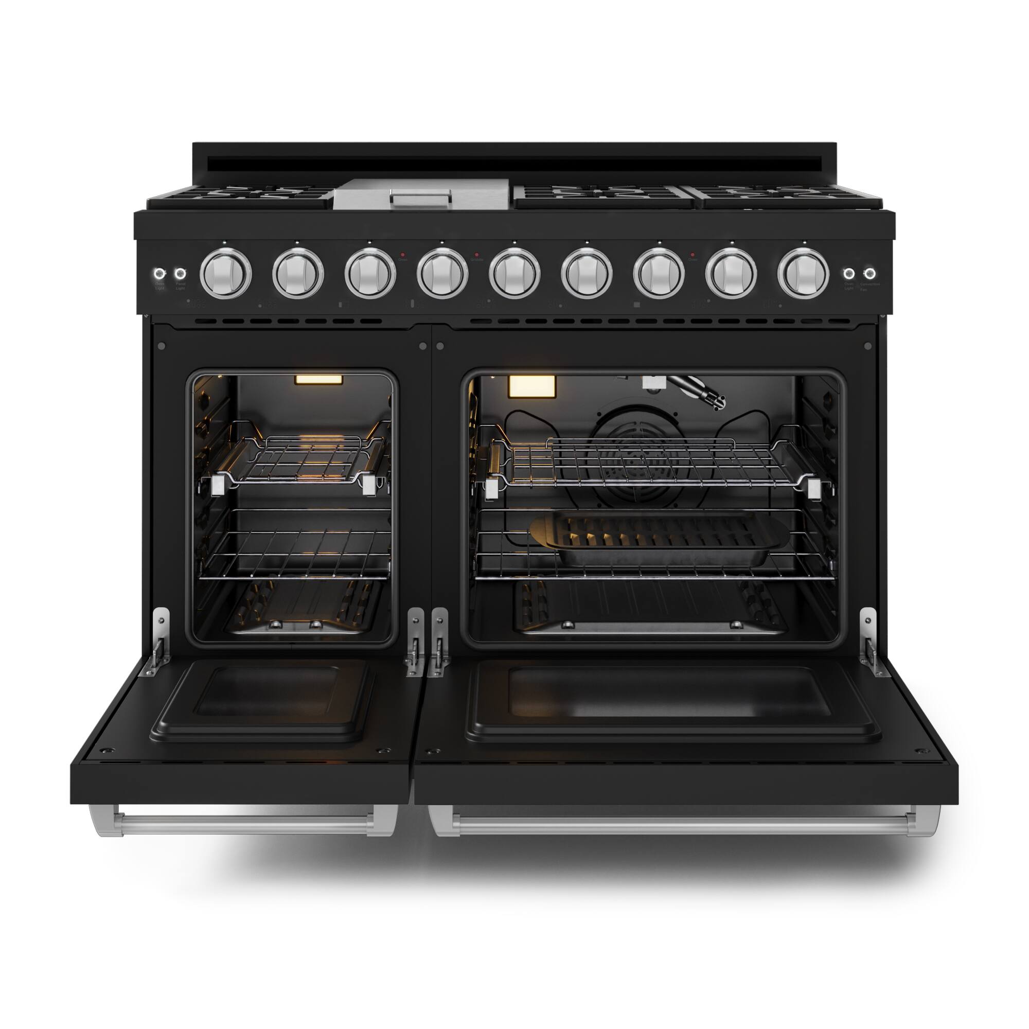 Alt View 13. Thor Kitchen - Gordon Ramsay Series by Thor Kitchen 6.8 Cu. Ft Freestanding Gas Range with Stainless Steel Hardware - Black.