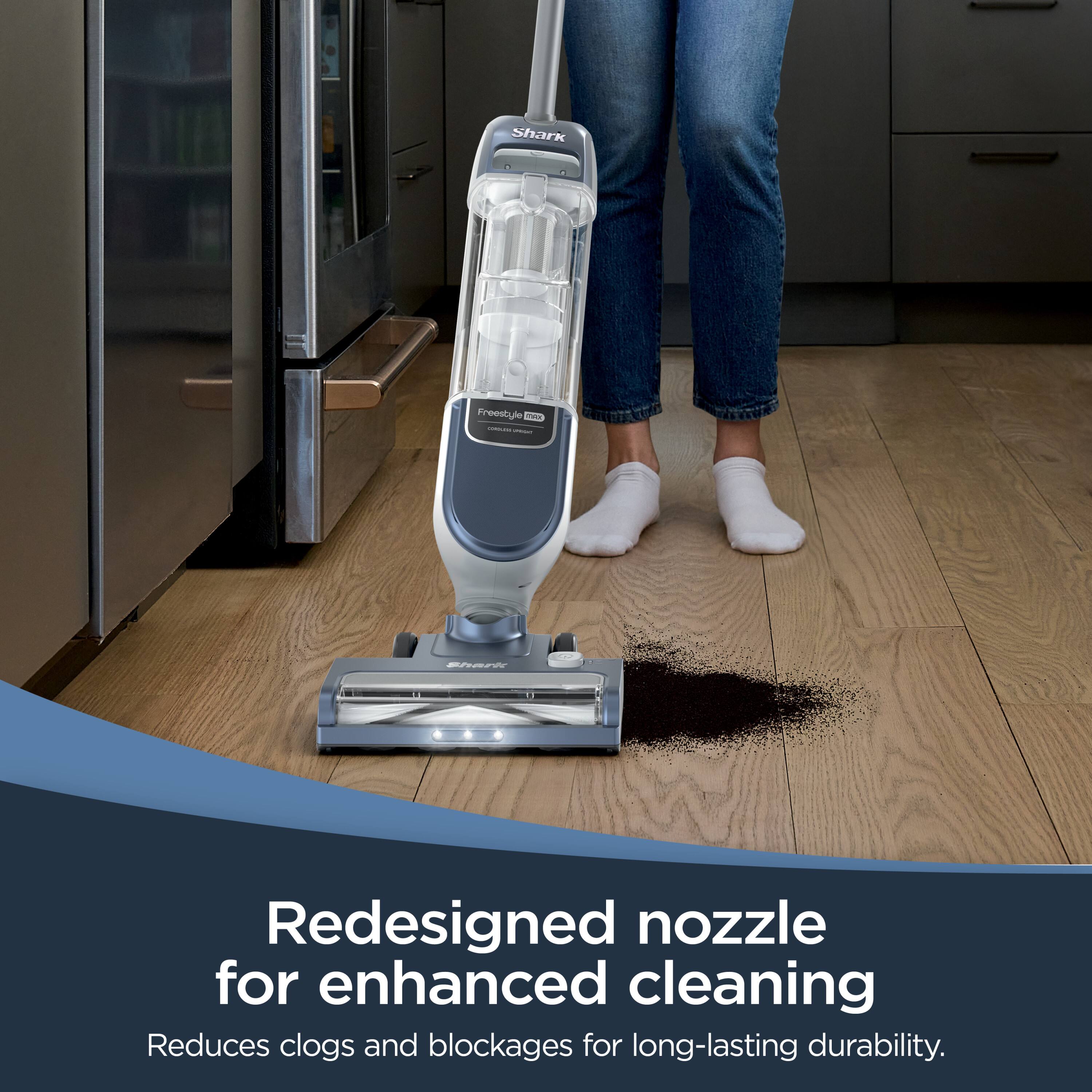 Shark Freestyle 7  
Redesigned nozzle for enhanced cleaning  
Reduces clogs and blockages for long-lasting durability.