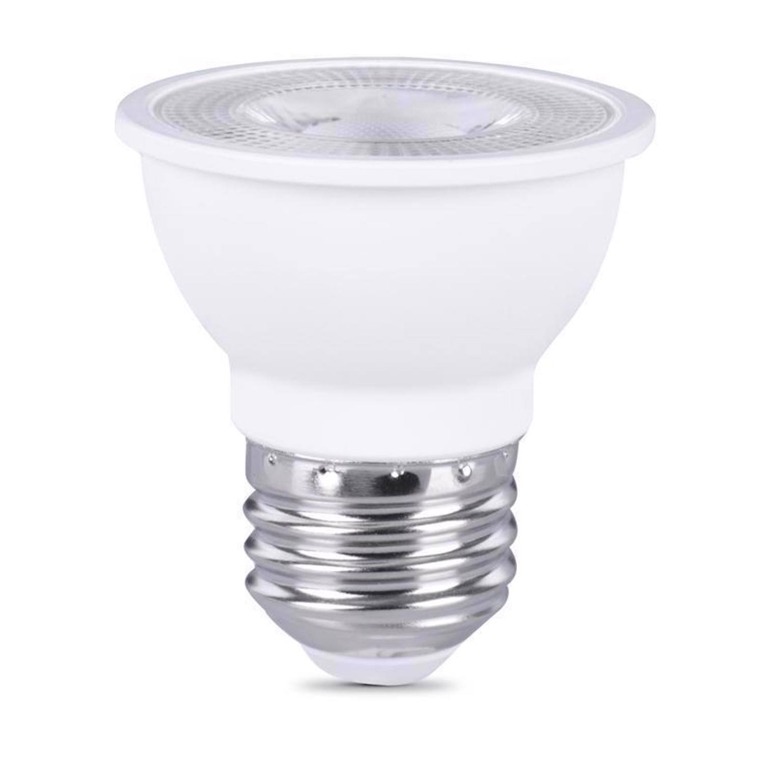 Left. FEIT ELECTRIC - Feit MR16 E26 (Medium) LED Bulb Bright White 50 Watt Equivalence 1 pk.