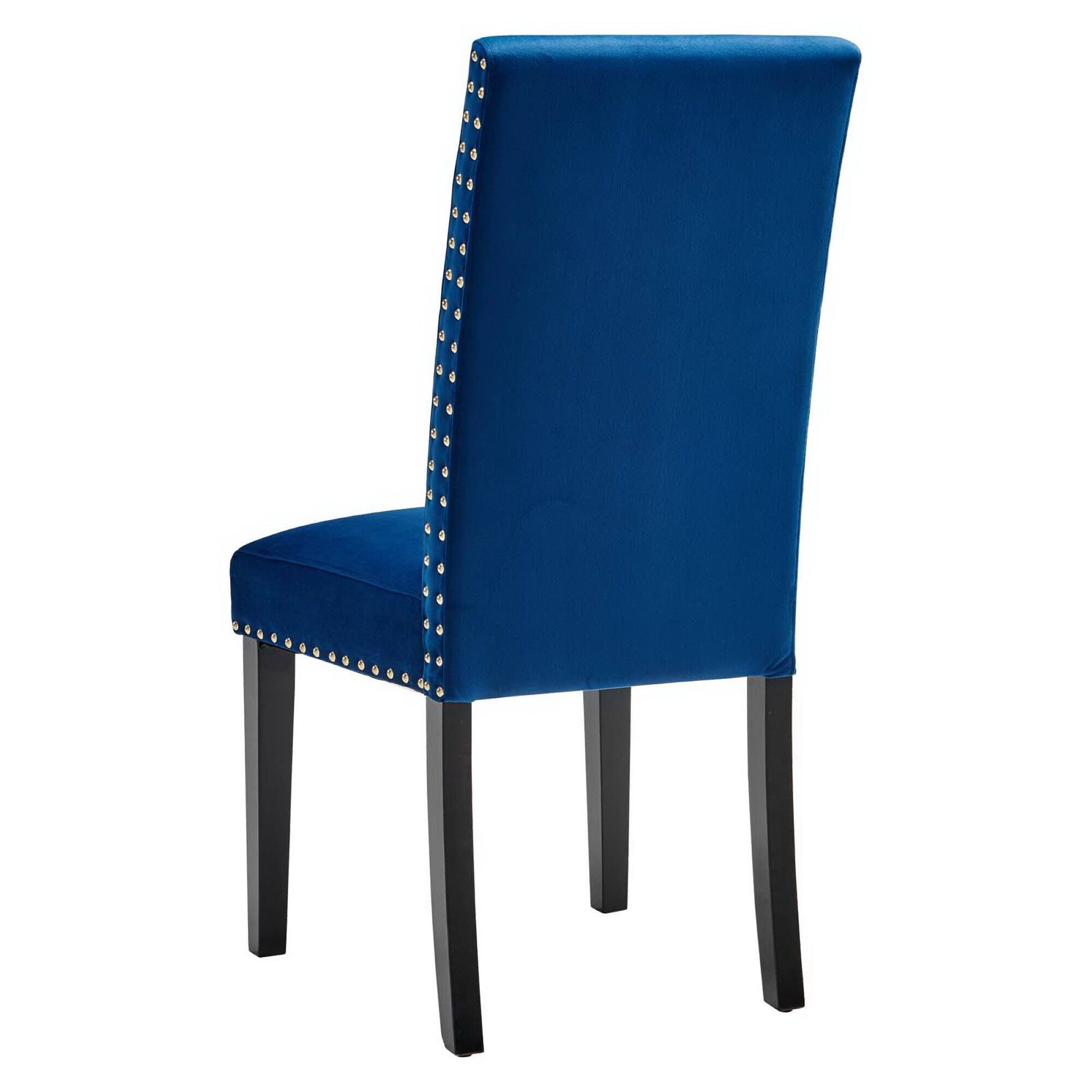 Alt View 4. Modway - Parcel Performance Velvet Dining Side Chairs Set of 2 by Modway - Navy.