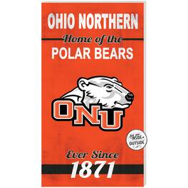 Jardine - Ohio Northern Polar Bears 11'' x 20'' Home Of The Sign - Orange