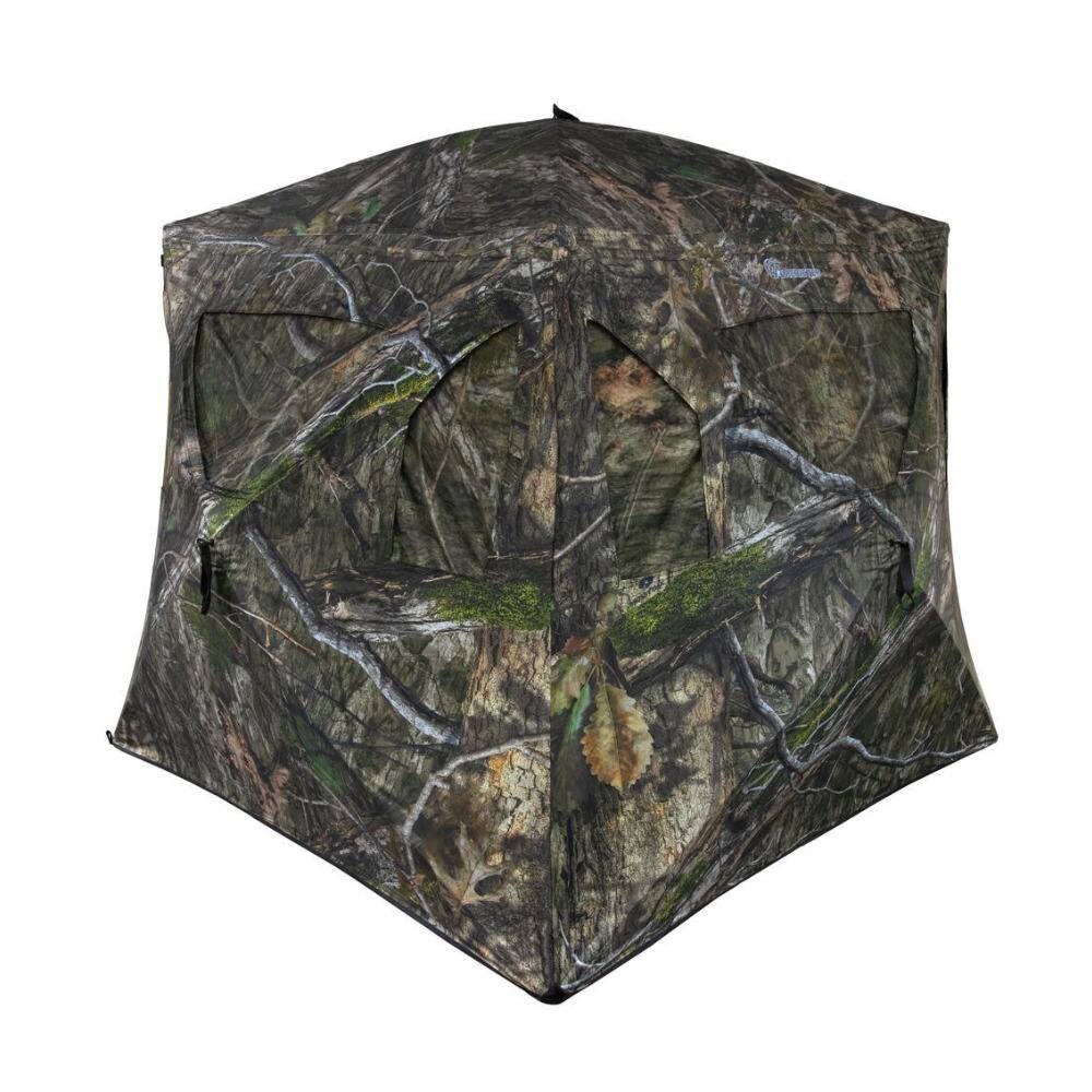 Front. Ameristep - Ameristep Brickhouse Wide Bottom Ground Blind 75X75X66-Inch Footprint - Camo.