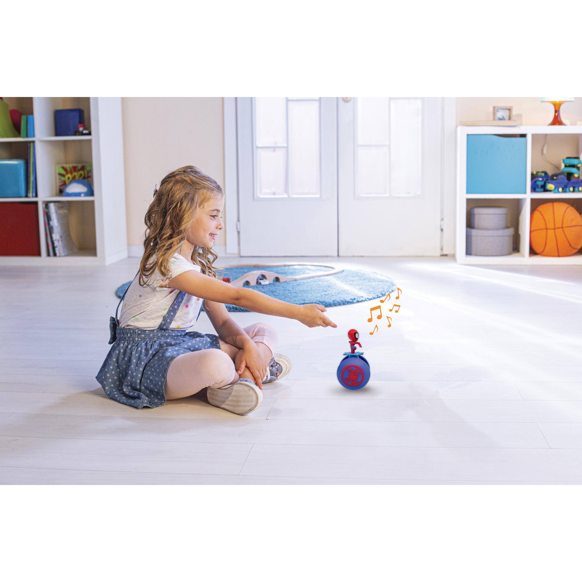 Alt View 4. Lexibook - Tumbling robot – One-wheel perfectly balanced Spider-Man with light and sound effects..