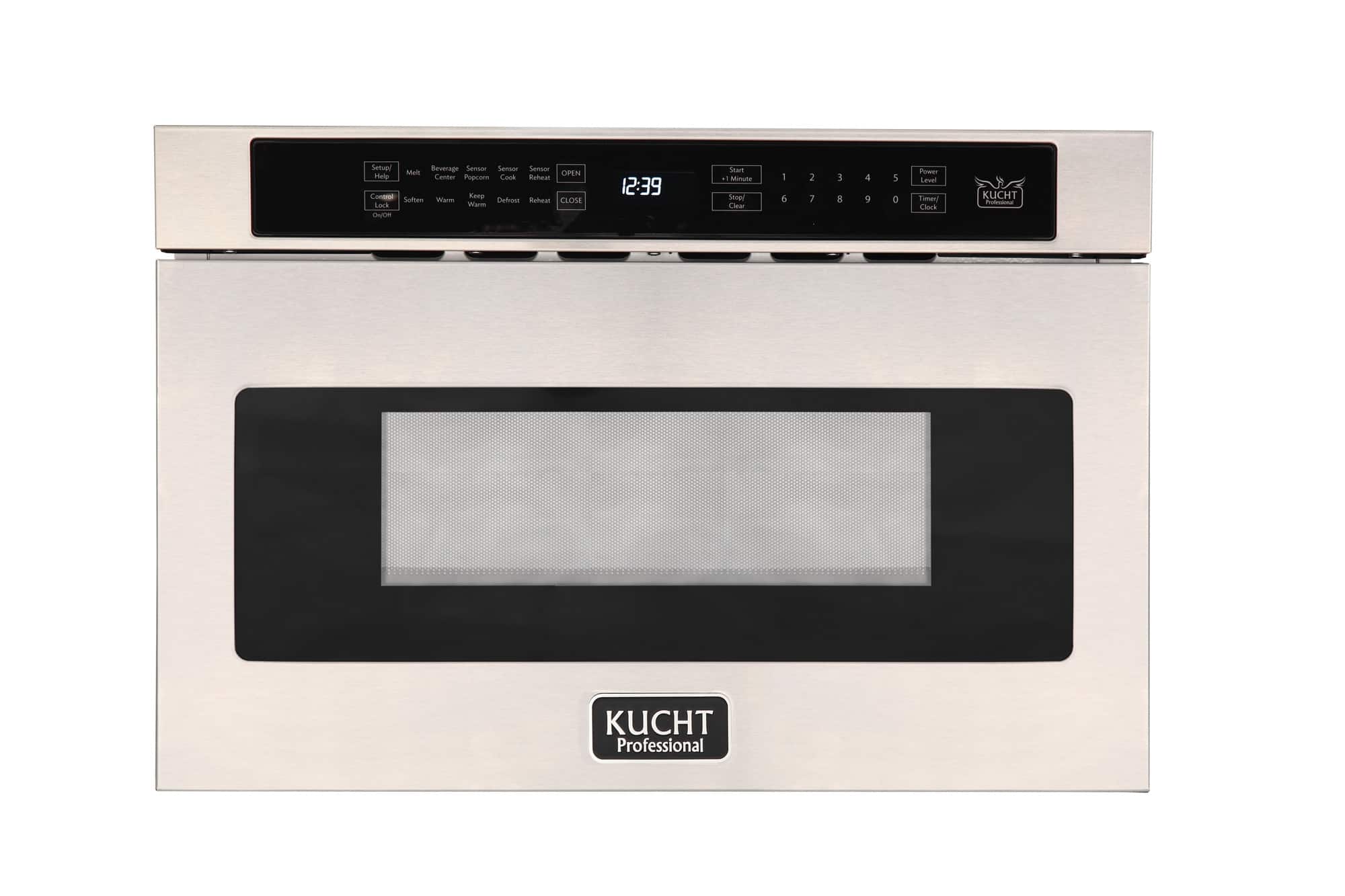 Kucht - 24 in. 1.2 Cu. Ft. Built-in Microwave Drawer - Stainless Steel