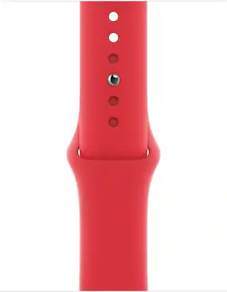 Front. Apple - Apple Watch Sport Band (40mm) - (PRODUCT) RED - Regular - Red.
