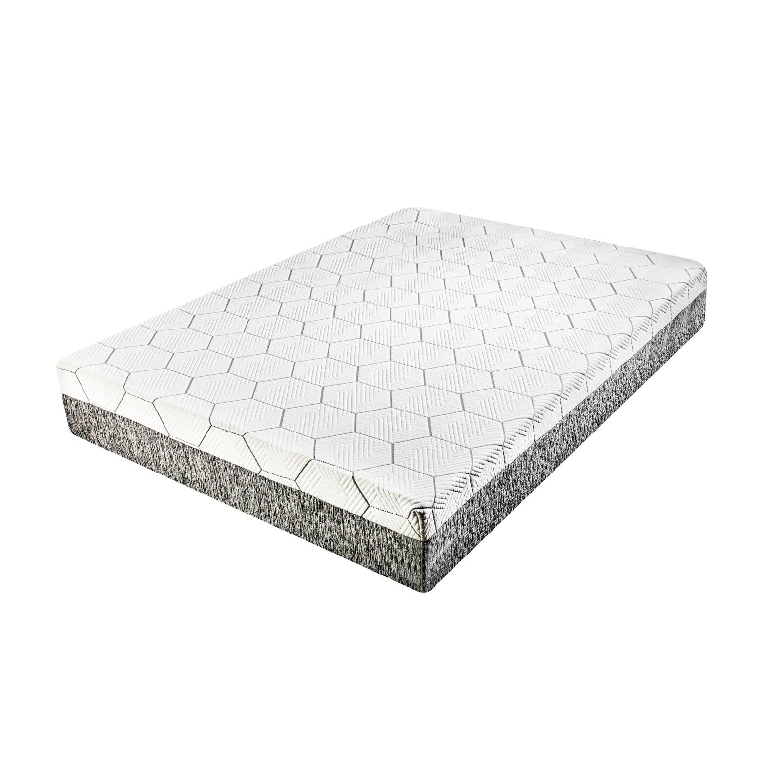 Back. Hunkstar - 12" Memory Foam Size Mattress-Made in Japan, Ultra-Breathable & Sterilizing, 7-Zone Pressure Relief, Medium Firm Support - QUEEN/White.