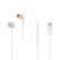 Alt View 3. JBL - JBL Tune 310C - Wired Hi-Res in-Ear Headphones, Tangle-Free Flat Cable, 3-Button Remote with Microphone (White) - White.