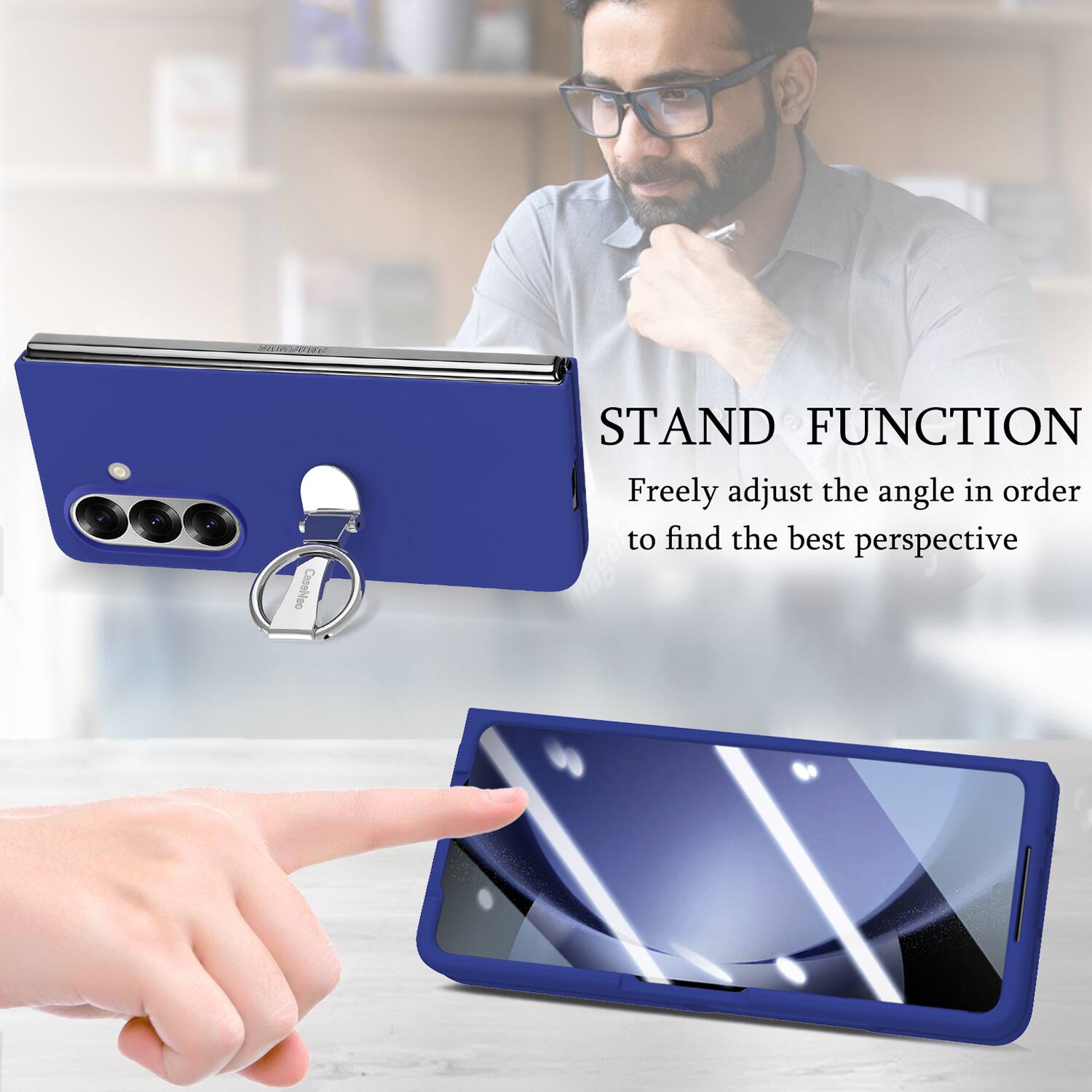 STAND FUNCTION  
Freely adjust the angle in order to find the best perspective