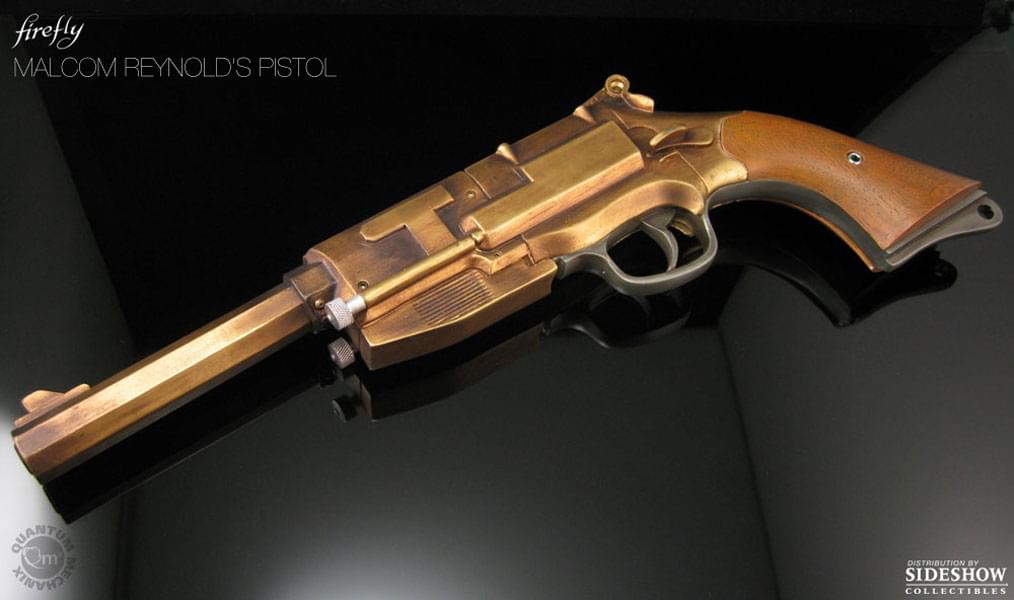 firefly  
MALCOM REYNOLD'S PISTOL  
QUANTUM OM SECHANI  
DISTRIBUTION BY SIDESHOW COLLECTIBLES