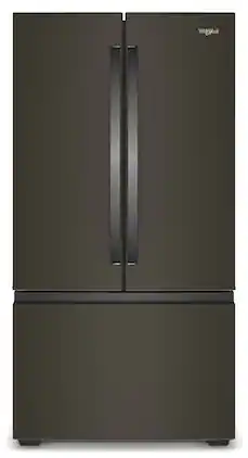 Whirlpool - 36 in. Wide 24 cu. ft. 3-Door French Door Counter Depth Refrigerator - Black Stainless Steel
