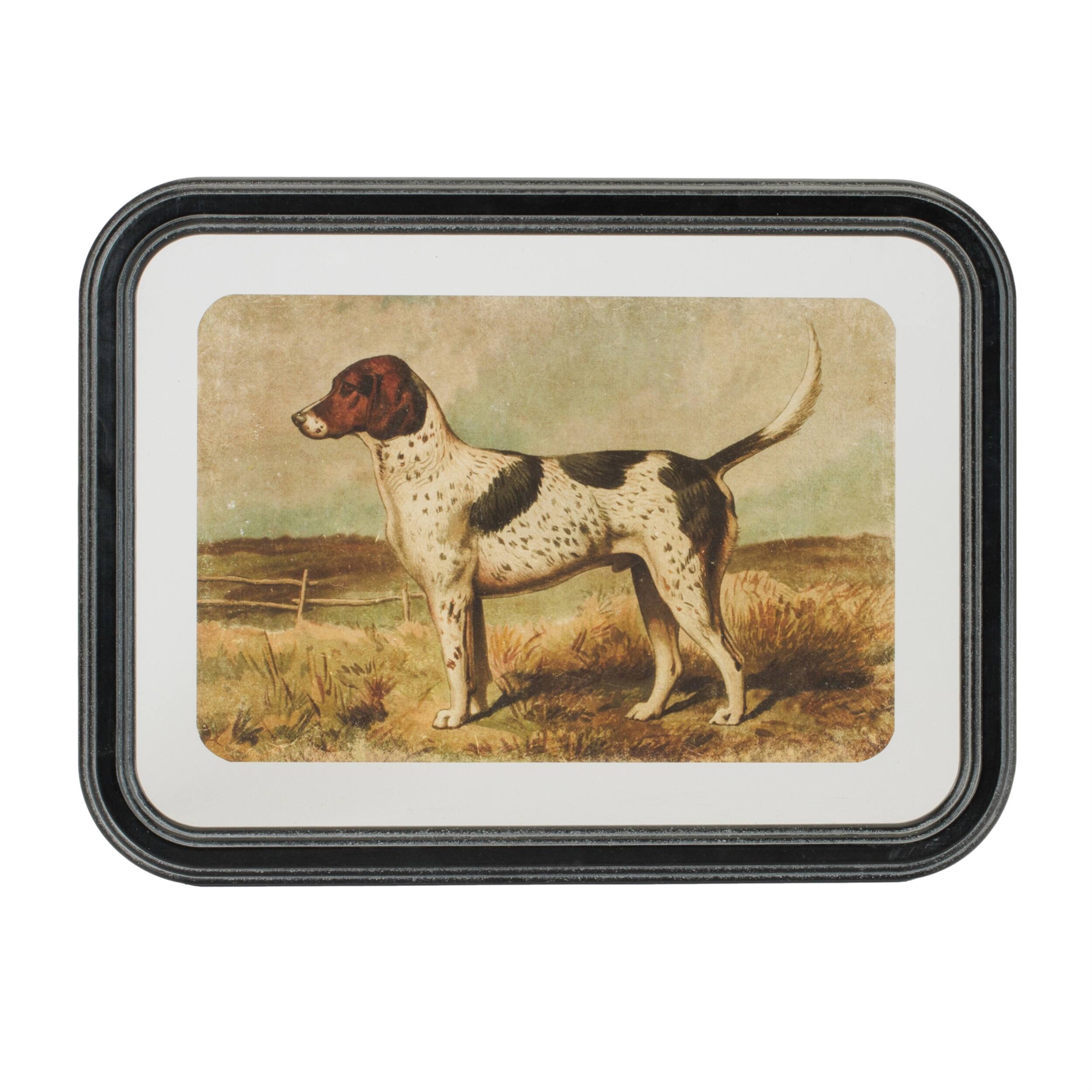 Left. BreeBe - Framed Country Dog Print (Set of 2) - Brown, Black.