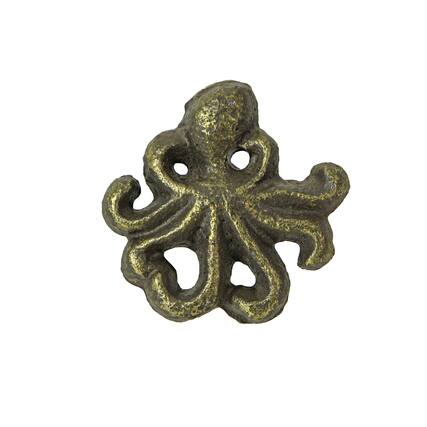 Front. Zeckos - Bronze Cast Iron Octopus Drawer Pull Decorative Cabinet Knob Nautical Set of 6 - Bronze.