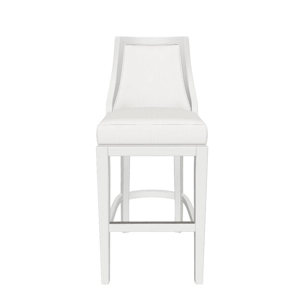 Alt View 9. Maven Lane - 31" Vienna Bar Stool in White Oak Finish with Fabric Upholstery - White Oak.