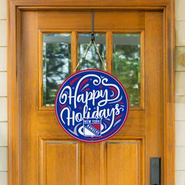 Evergreen Enterprises - New York Rangers 18" Happy Holidays Wooden Round Door Sign - Multicolor