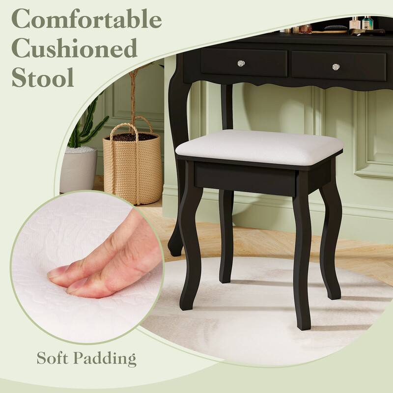 Comfortable Cushioned Stool  
Soft Padding