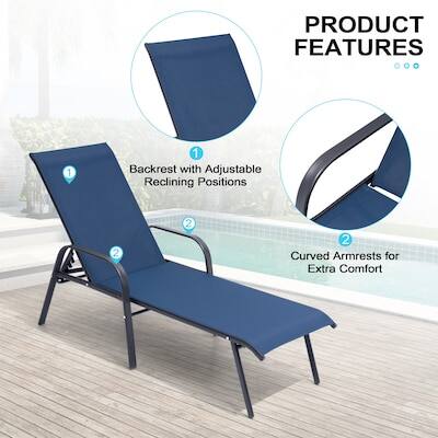 PRODUCT FEATURES

1. Backrest with Adjustable Reclining Positions

2. Curved Armrests for Extra Comfort