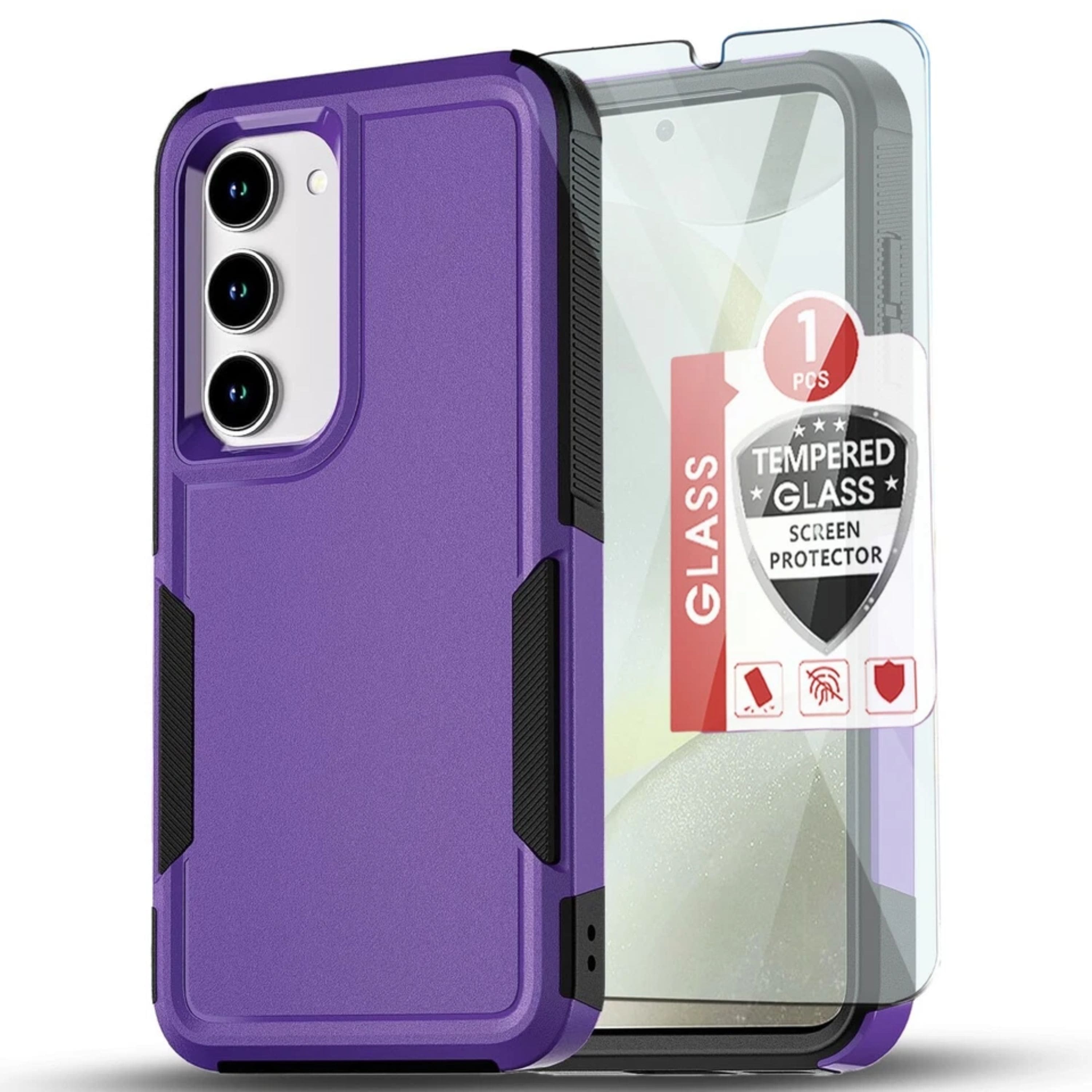 Kitcheniva - Premium Heavy Duty Rugged Phone Case Plus Tempered Glass For Samsung Galaxy A16 5G - Purple price history on PriceWatchPro