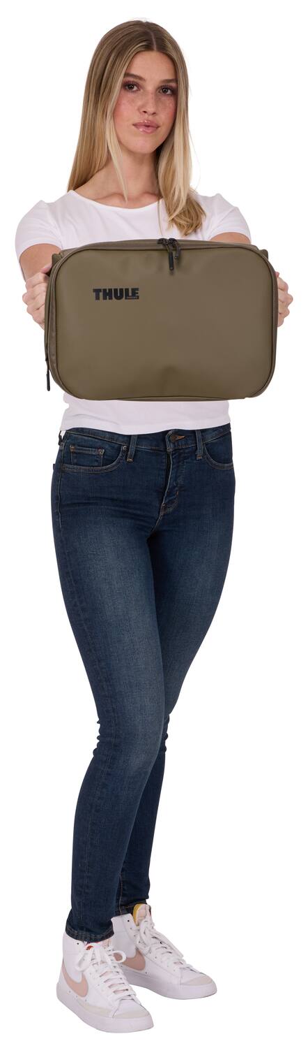 Back. Thule - Chasm Large Gear Cube – Durable Travel Organizer - Deep Khaki.