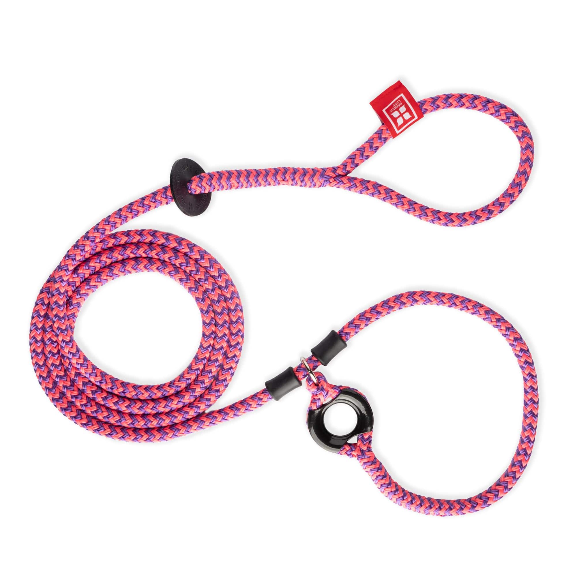 Paradigms Interiors - No Pull Dog And Leash Set Anti For All Breeds Sizes One-piece Cushioned Rope Design Safely Prevents Escaping - Pink/Purple-Medium/Large (40-120 lbs)
