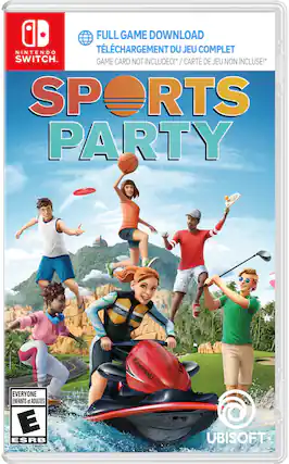 FULL GAME DOWNLOAD / TÉLÉCHARGEMENT DU JEU COMPLET, GAME CARD NOT INCLUDED! / CARTE DE JEU NON INCLUSE!, SPORTS PARTY, EVERYONE, E, ENFANTS et ADULTES, E, ESRB, Kawasaki, UBISOFT - E (Everyone)