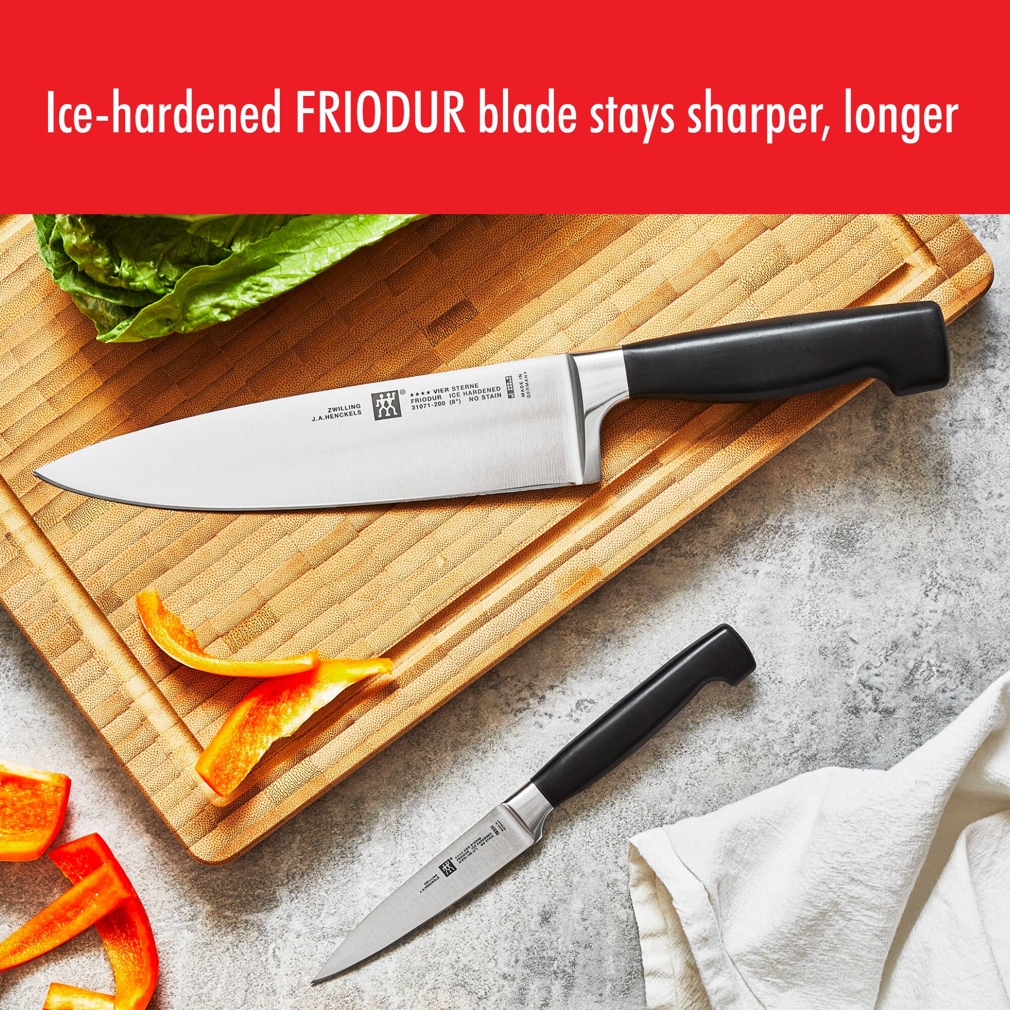 Ice-hardened FRIODUR blade stays sharper, longer