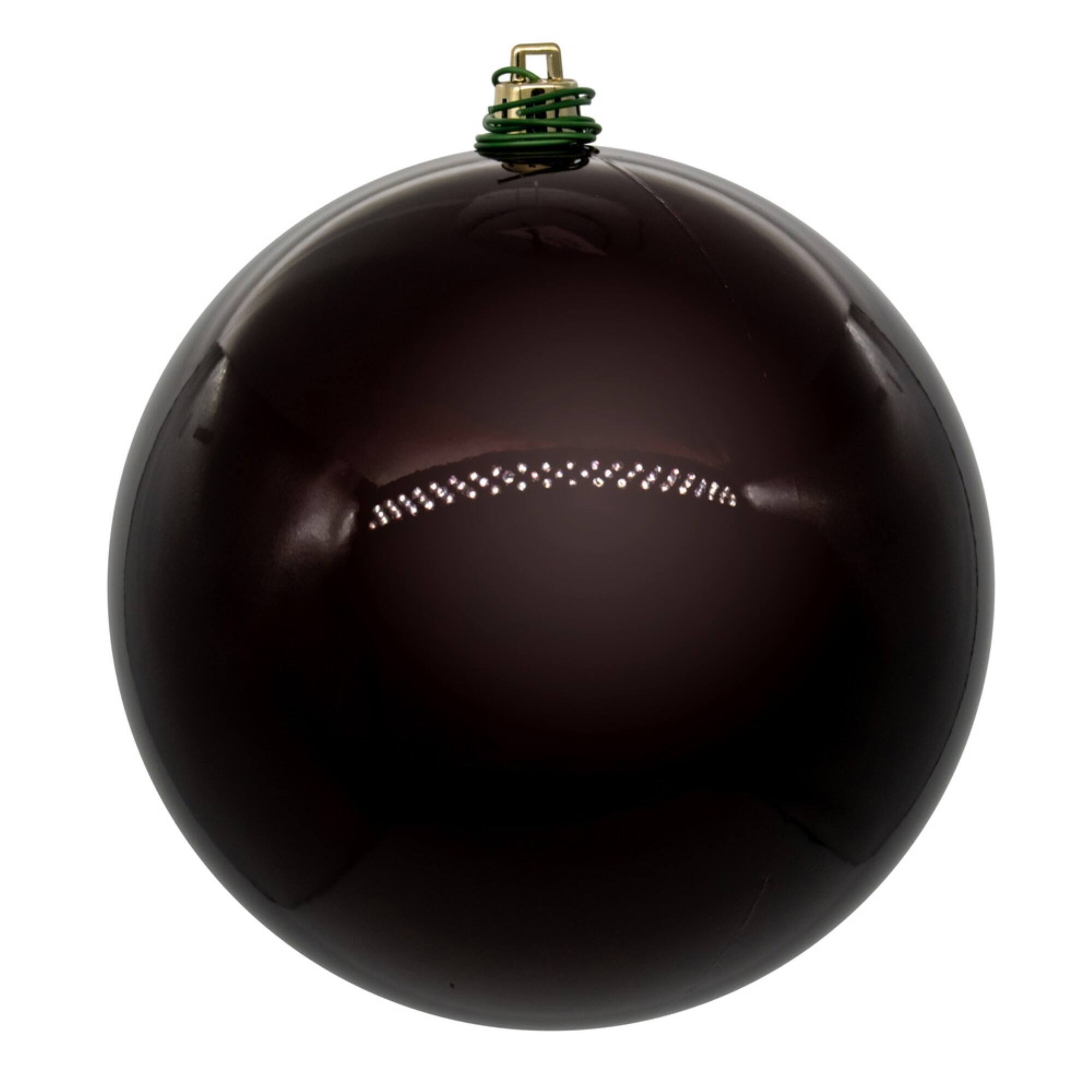 Front. Vickerman - Vickerman 10" Burgundy Pearl UV Drilled Ball Ornament 1 per Bag - Burgundy.