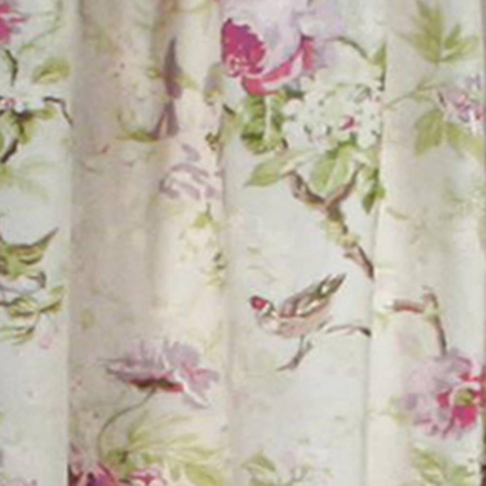Left. Ellis Curtain - Balmoral Floral Print Tailored Panel Curtain 48-Inch-by-63-Inch - Lilac / Green - Lilac green.