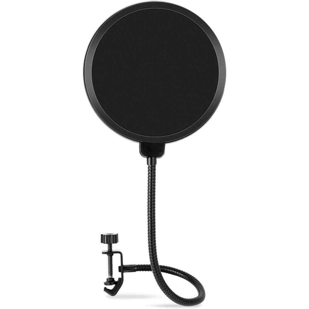 Alt View 2. Audio-Technica - AT2020 Cardioid Condenser Microphone Bundle with XLR Cable + Microphone Arm + Pop Filter + Cleaning Cloth (5 Items).