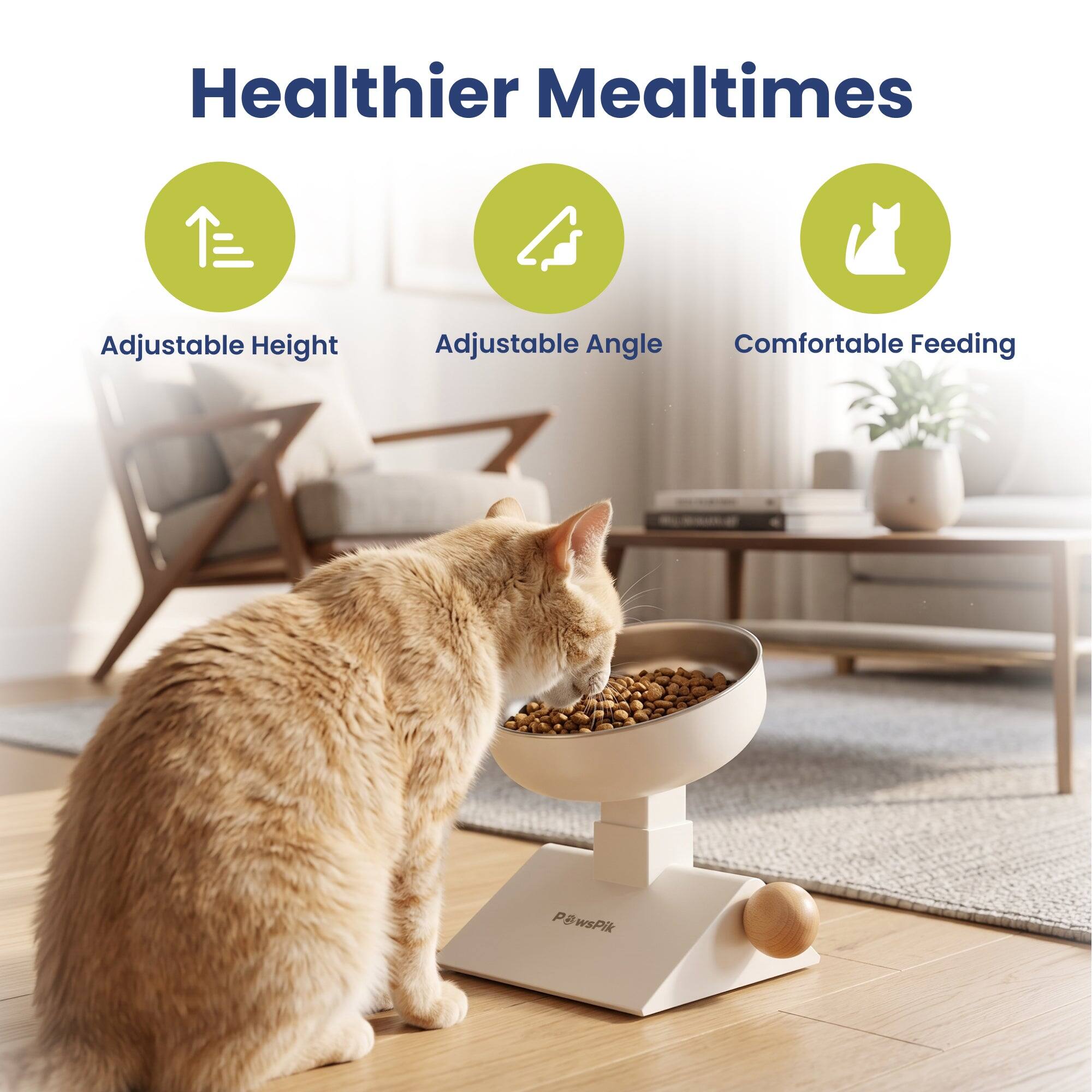 Healthier Meal Times
Adjustable Height
Adjustable Angle
Comfortable Feeding