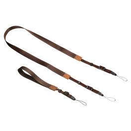 Unique Bargains - 1Set Camera Strap, Safety Adjustable Shoulder Sling Neck Strap with Hand Wrist Lanyard for DSLR - Brown