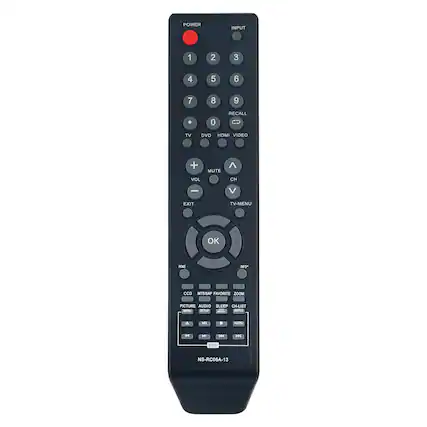 POWER INPUT 1 2 3 4 5 6 7 8 9 0 RECALL C TV DVD HDMI VIDEO + MUTE VOL CH I V EXIT TV-MENU A 4 OK SME V NO CCD S/SAP FAVORITE ZOOM PICTURE AUDIO SLEEP CH-LIST MA MOP I - HI AAN . 1E. - DVD NS-RC05A-13
Corrected:
POWER INPUT 1 2 3 4 5 6 7 8 9 0 RECALL C TV DVD HDMI VIDEO + MUTE VOL CH I V EXIT TV-MENU A 4 OK SME V NO CCD S/SAP FAVORITE ZOOM PICTURE AUDIO SLEEP CH-LIST MA MOP I - HI AAN . 1E. - DVD NS-RC05A-13