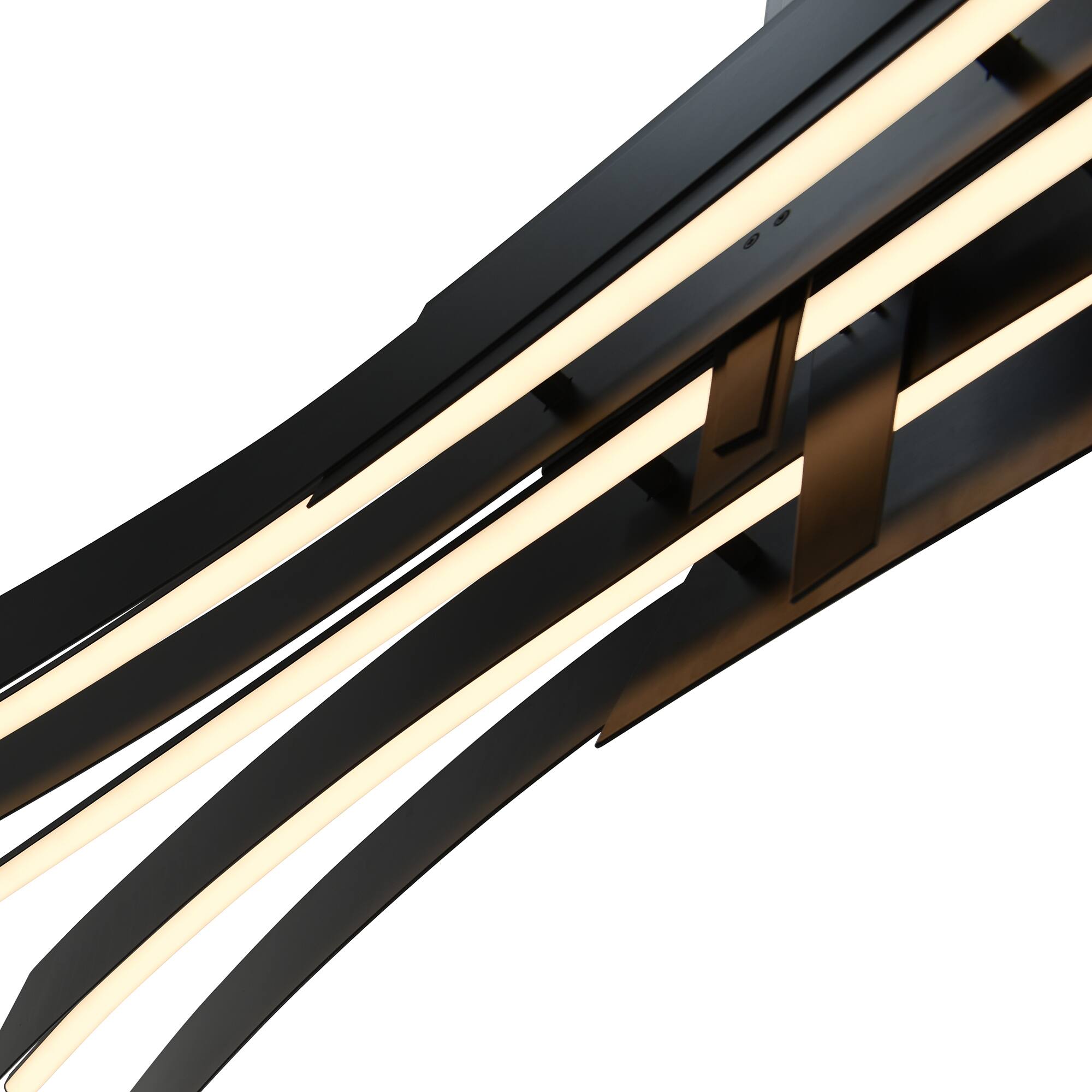 Alt View 2. CWI Lighting - Solara Integrated LED Black Chandelier - Black.