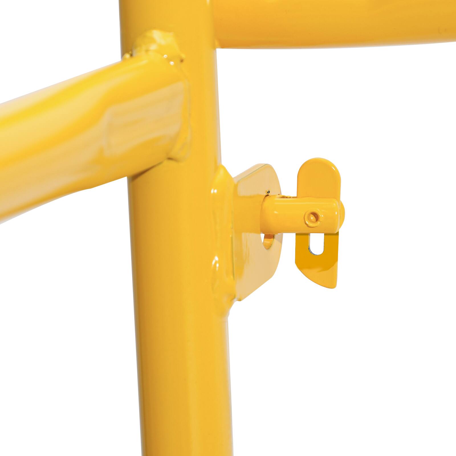 Alt View 5. VEVOR - 6 Foot Scaffolding Safety Guardrail, Rustproof Solid Carbon Steel Scaffold Guard Rail of 55.4 lbs Load Capacity - Yellow.