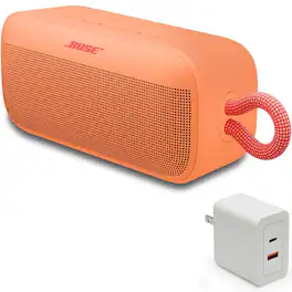 Bundle - Bose - SoundLink Plus Portable Bluetooth Speaker with Fast Charger, Wireless - Sunset Peach