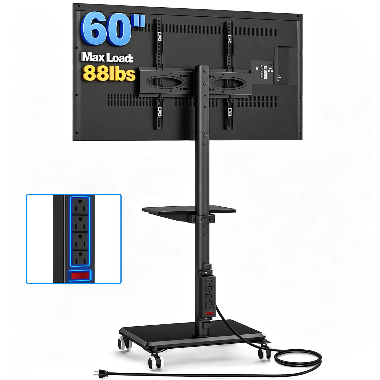 Rfiver - Suitable for 32-60 inch floor-standing TV stands - Black