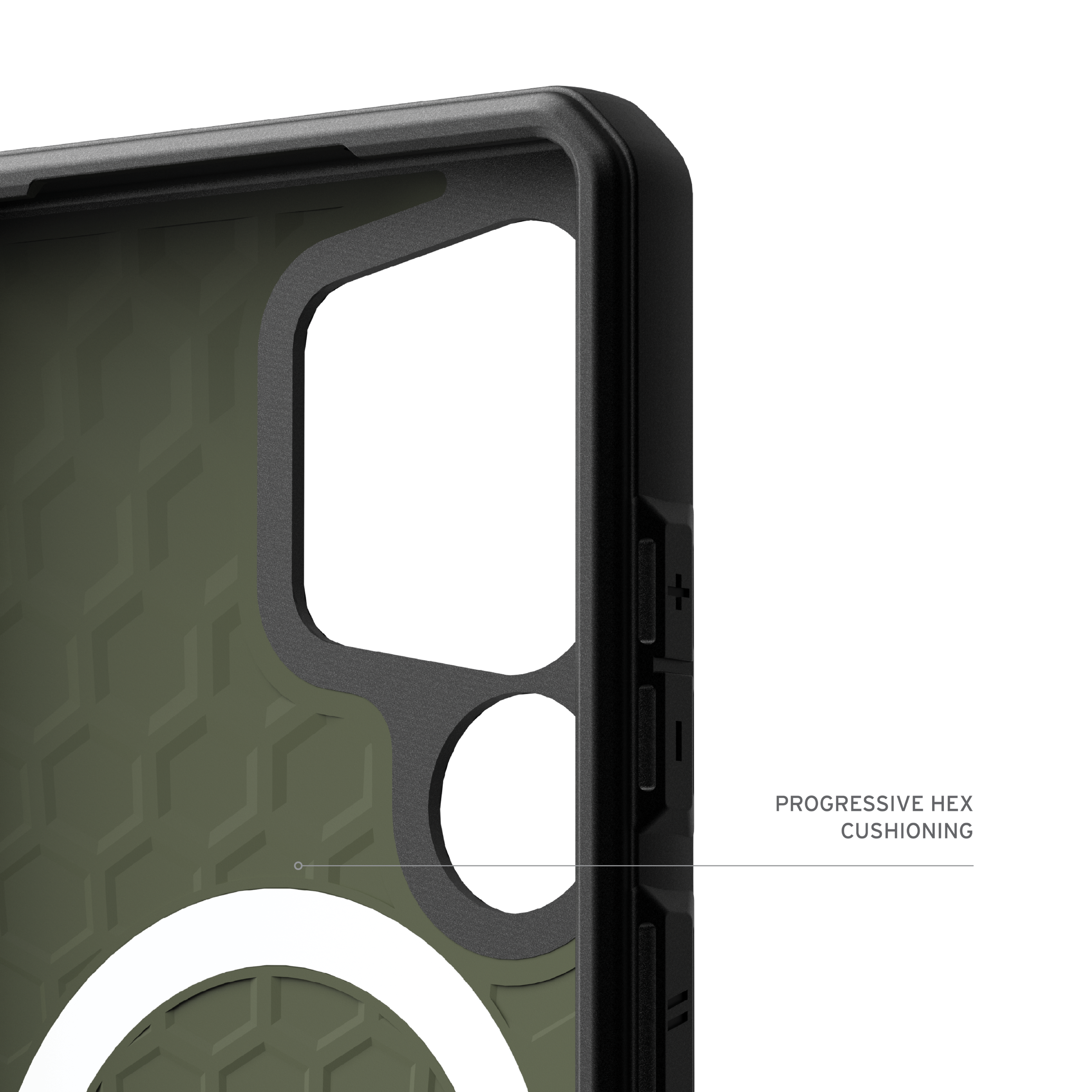 Alt View 3. UAG - Civilian LT w/Magnet for Galaxy S25 Ultra - Olive.
