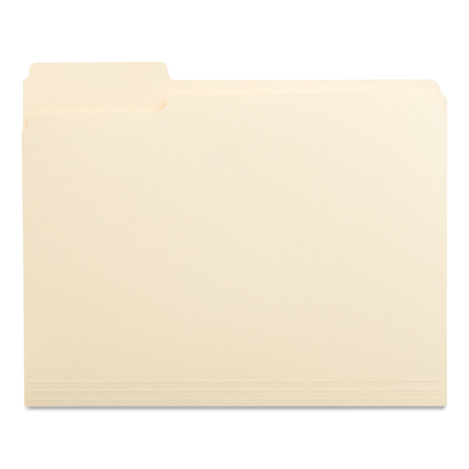Left. Universal - Top Tab File Folders, 1/3-Cut Tabs: Left Position, Letter Size, 0.75" Expansion, Manila, 100/Box.