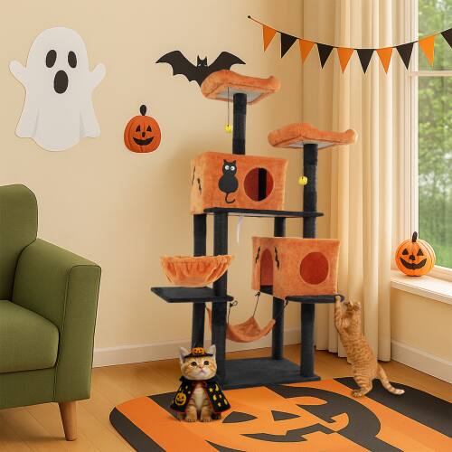 Alt View 10. Winado - Gothic Cat Scratching Post Multi Style Activity Ghost for Indoor Halloween House.